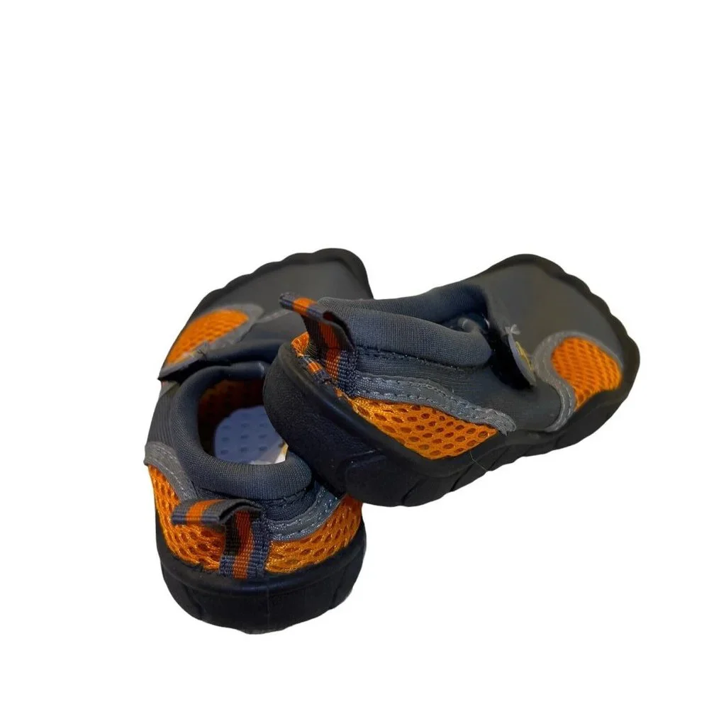 Norty Unisex Barefoot Grey Orange Outdoor Beach sports kids shoes size‎ US 12